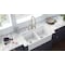Ruvati 33"x18" Fireclay Farmhouse Apron-Front Kitchen Sink Double Bowl, Wht RVL2311WH - alternate 8